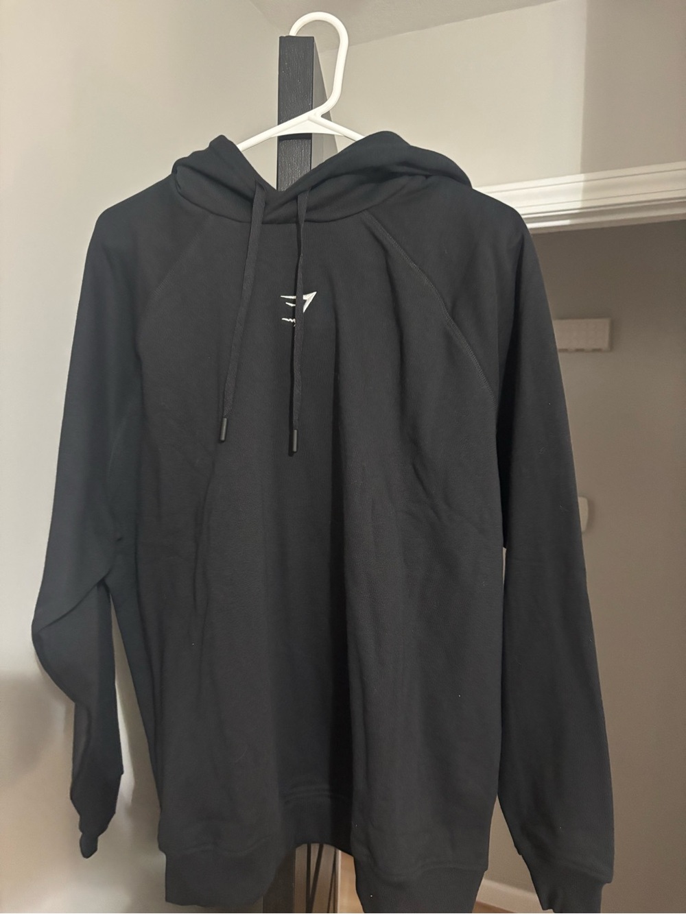 Gymshark Black Crewneck Sweatshirt with Logo Tag